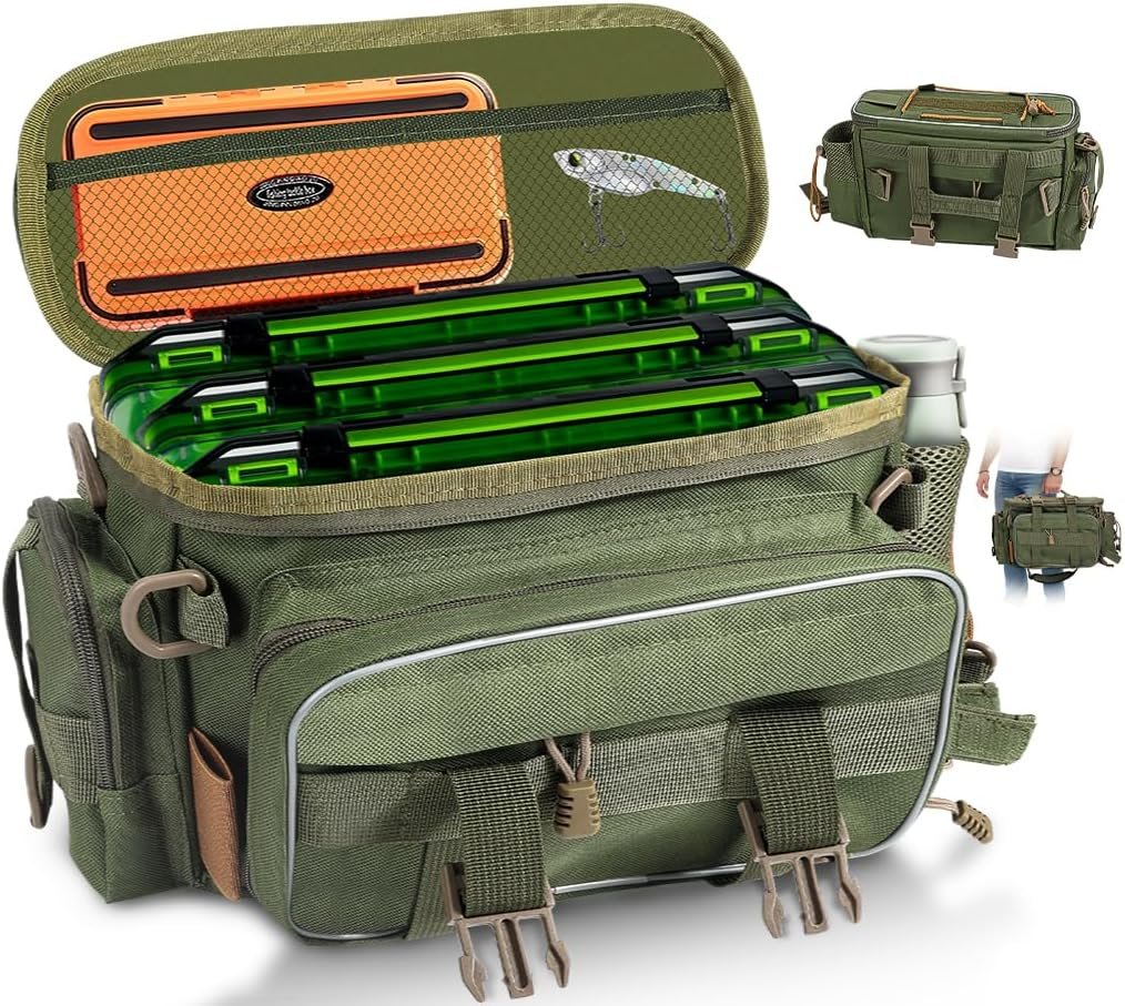 Bolsa de Pesca Verde Exército